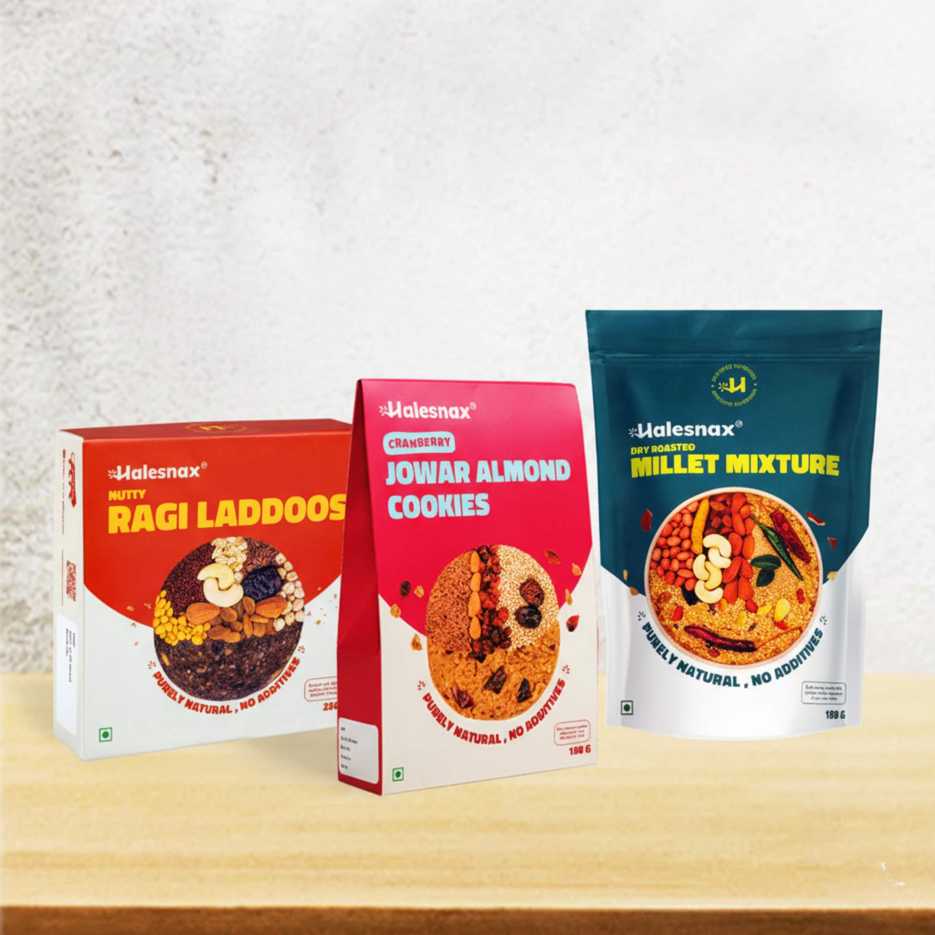 Healthy Snacks Combo – Ragi Laddoos, Cranberry Cookies & Millet Mixture
