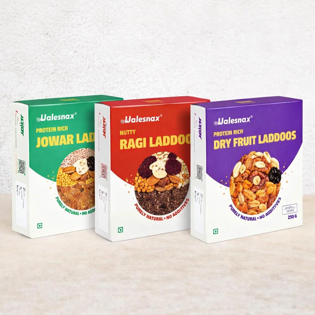 Laddoos Combo – Ragi, Jowar & Dry Fruit
