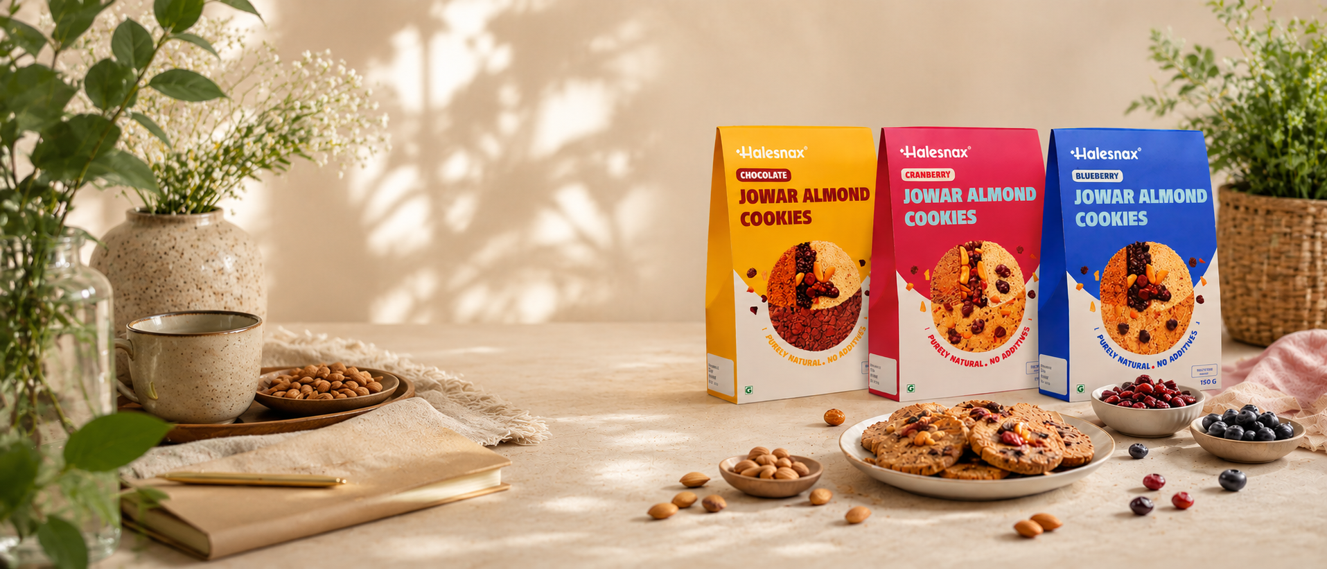 Halesnax low-GI snacks including seed laddoos and millet cookies for PCOD-friendly snacking