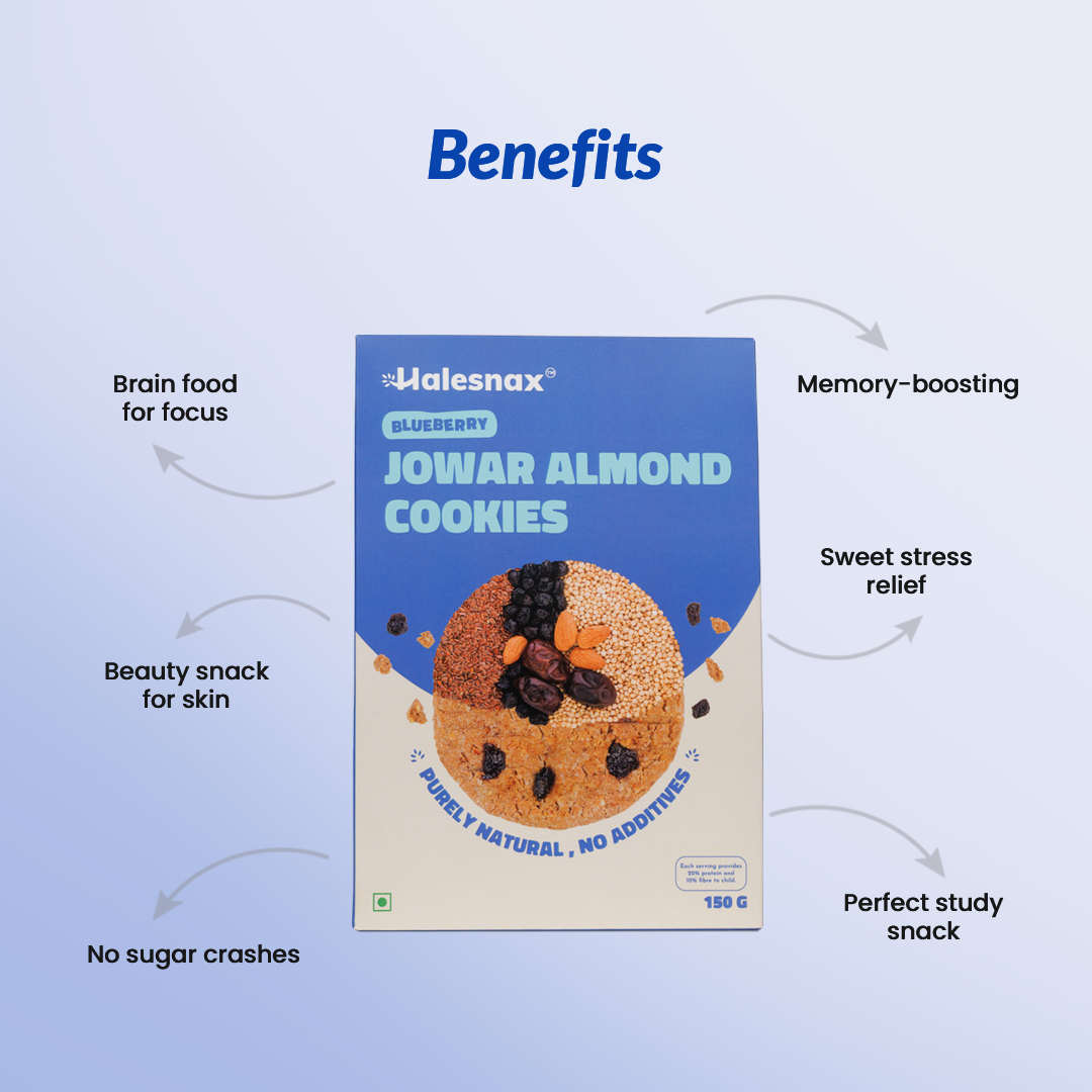 Jowar Almond Cookies - Blueberry