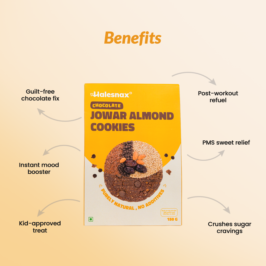 Jowar Almond Cookies - Chocolate